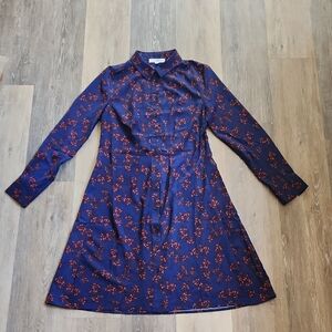 Thakoon Navy Blue Floral Dress